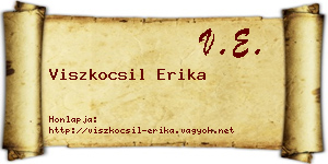 Viszkocsil Erika névjegykártya